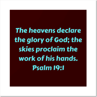 Bible Verse Psalm 19:1 Posters and Art